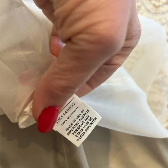 Marc Jacobs Gray Ruffled Dress with White Belt - Picture 14 of 16